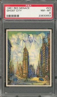 1951 Bowman "Red Menace" #23 "Ghost City" – PSA NM-MT 8